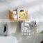 Plastic Hanging Storage Makeup Organizer Wall Mount Shelves for Bathroom Kitchen Office Bedroom