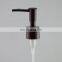 Low moq mix colors ABS plastic chrome copper finished 1cc lotion liquid soap dispenser plastic pump for shampoo bottle