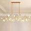 Modern Nordic Firefly Glass Chandelier Black Long Indoor Art Decor Bar Kitchen Living Room Decor Restaurant Pendant Lamp