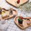 Wholesale Creative Design Restaurant Heart Shaped Bamboo Serving Tray