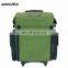 Waterproof Olive Green Oterdoor Rolling Fishing Tackle Bag With 4 Rod Holds