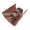 3 Slots Watch Roll Travel Case Chic Portable Vintage Leather Display Watch Storage Box Slid in Out Watch Holder Organizer