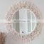 Hot Selling Large Beaded Macrame MirrorWhite Wall Decor