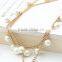 2015 Crown jewel key pearl double long necklace made in China