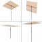 adjustable umbrella K/D structure for outdoor balcony use steel material