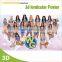 3d lenticular superstar poster 100% manufactory 3d poster