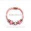 Leather Bracelet Glass Crystal Beads Magnetic Clasp Fashion Women Gift