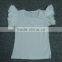 Hotsale ruffle top shirts for girls,wholesale blank baby T shirts,Girls double ruffle top shirts manufacturers,T shirts in stock