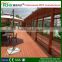 wood plastic composite deck for public station and leisure square center pergola design