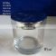 round glass candle holders candle jars with stainless steel lids SLJd161