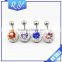 Double Crystal Ball Belly Piercing Belly Button Rings with High Qulaity Factory Supply