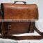 Real Leather Vintage Handmade Messenger Shoulder Cross Body Bag Briefcase Designer Goat Leather Laptop Bag