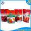 stand up pouch for packing tea coffee protein powder cookies snack food packaging bag with factory supply for apple chip