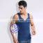 Custom Wholesale 100% Cotton Blank Mens Gym Tank Top