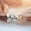 vintage antique silver plating colour metal alloy flower court shape scarf ring