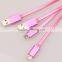 Promotion Pink Braid Micro Phone Usb Charging Cable Data Transfer Cable