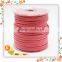 rose pink 5mm stitched real lamb skin leather cord