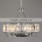luxury brushed nickel iron chandelier lamp of lighting decoration with UL