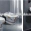 New design black color sanitary ware bathroom set with wc bowl and bidet and pedestal basin
