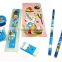 School Pencil+Eraser+Notebook+Ruler+Case+Pen Kid Stationery Set for promotional                        
                                                Quality Choice
