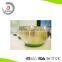 3 piece stainless steel flour mixing bowl with spout,handle and non slip silicone base HC-BH19