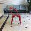 Vintage Industrial Restaurant Furniture Metal Dining Chair with Armrests
