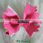 High quality 4" glitter chevron printed ribbon hair bow