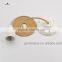 Coffee Braided Wire Cord with White Ceramic Ceiling Rose Lamp Holder