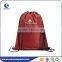 Popular red drawstring backpack shopping bag with silk screen