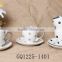 Liling facotry ceramic mug and saucer mold with dots and color hand cheap sale