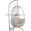 Hot sale black PE wicker leisure garden rattan furniture single seat swing chair                        
                                                Quality Choice