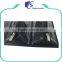 Black PU leather 4 foldable hanging toiletry bag for travel
