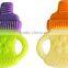 Solid silicone colorful baby teether