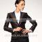 2014 Top Quality 100% wool Classic bright brown one button classic women suits