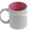 11oz inner color cup colorful inside ceramic mug for sublimation