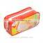 Wholesale Custom clear waterproof stand-up frosted pvc cosmetic pouch with plastic zip
