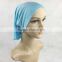 New Style Elastic Muslim Solid color Head Scarf Plain Hijab Inner Neck Tube Cap Bonnet Islamic Malaysia Hat Wraps