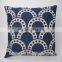 Custom printed pillow cases calssical blue geometric design home decor pillow case
