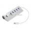 7 Ports Aluminum USB 3.0 Hub Portable Hub for Apple Macbook Pro Mac PC Laptop Transfer up 5Gbps