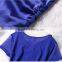 Ladies Crystal Beaded Necklace Design V Neck Tops Elegant Short Sleeve Slim Satin Mesh Patchwork Women Blouses 2016 Summer