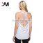 Cross Stripe Back Design For Women Gym Crop Tops Loose Wholesale Fitness Clothing