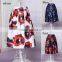 New Fashion European Style Women's Elastic Waist Printed A-line Loose Puff Midi Skirt