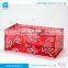 Line design acrylic clear tissue box