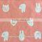 Kawaii Cartoon Rabbit Fox Print Pongee Fabric for Kid Pet Wear Home Textile