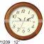 Retro style wood art wall clock for decoration
