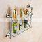 80300 bathroom fittings Contracted color Double glass shelf hotel use