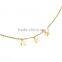 Lastest Design Girl's Gold Star Charm Necklace Wholesale