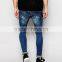 Man skinny ripped denim jeans pants fashion trousers jeans denim jeans factory (LOTA089)