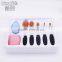 Wholesale 7pcs Rose gold tooth brush shaped Beauty Brush Set with Silicone brush cleaner and Sponge