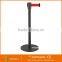 Stackable retractable belt queuing barrier